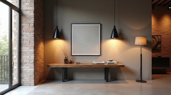 Créer une ambiance loft avec la console industrielle bois et métal